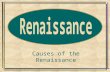 Causes of the Renaissance. What is the Renaissance? Rebirth Explosion of New Ideas & Learning.