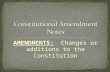 AMENDMENTS: Changes or additions to the Constitution.