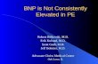 BNP is Not Consistently Elevated in PE Robert Bilkovski, M.D. Erik Kulstad, M.D. Scott Guth, M.D. Jeff Bohmer, M.D. Advocate Christ Medical Center Oak.
