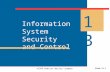©1999 Addison Wesley Longman Slide 13.1 Information System Security and Control 13.