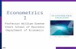 Part 8: Hypothesis Testing 8-1/50 Econometrics I Professor William Greene Stern School of Business Department of Economics.