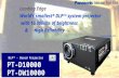 DLP TM - Based Projector PT-D10000 PT-DW10000 Leading Edge World’s smallest* DLP TM system projector with 10,000lms of brightness & High Reliability *As.