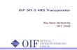 OIF SFI-5 40G Transponder Big Bear Networks OFC 2003.