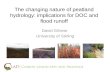 The changing nature of peatland hydrology: implications for DOC and flood runoff David Gilvear University of Stirling.