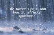The Water Cycle and how it affects weather. Water is essential to life on earth.