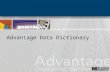 Advantage Data Dictionary. agenda Creating and Managing Data Dictionaries –Tables, Indexes, Fields, and Triggers –Defining Referential Integrity –Defining.