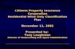 Citizens Property Insurance Corporation Residential Wind Only Classification Plan November 11, 2002 Presented by: Tony Loughman Director of Underwriting.