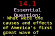 14.1 Essential Question: What were the causes and effects of America’s first great wave of immigration?
