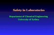Safety in Laboratories Department of Chemical Engineering University of Sydney.