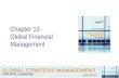 1 Chapter 13 Global Financial Management. 2 Key issues in global finance Currency exchange variations Strategic exposure (long -term ) Transaction exposure.