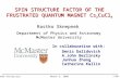 SPIN STRUCTURE FACTOR OF THE FRUSTRATED QUANTUM MAGNET Cs 2 CuCl 4 March 9, 2006Duke University 1/30 Rastko Sknepnek Department of Physics and Astronomy.