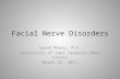 Facial Nerve Disorders Sarah Mowry, M.D. University of Iowa Temporal Bone Course March 22, 2011.