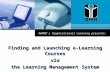 OHRMD’s Organizational Learning presents: Finding and Launching e-Learning Courses via the Learning Management System.