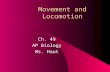 Movement and Locomotion Ch. 49 AP Biology Ms. Haut.