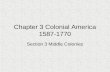 Chapter 3 Colonial America 1587-1770 Section 3 Middle Colonies.
