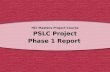 HCI Masters Project Course PSLC Project Phase 1 Report.