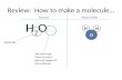 H2OH2O Review: How to make a molecule… No Subscript, There is only 1 atom of oxygen in the molecule Subscript Visual modelFormula.