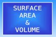 SURFACE AREA & VOLUME What is Surface Area?  Surface Area is the area of each surface of the figure  You will have to find the area of each side of.