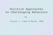 1 Positive Approaches to Challenging Behaviors Positive Approaches to Challenging Behaviors by Stacie J. Lane-O’Brien, MSW.