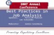 2007 Annual Conference Best Practices in Job Analysis Speakers: Patricia Muenzen Lee Schroeder Moderator: Sandra Greenberg.