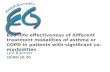 Real-life effectiveness of different treatment modalities of asthma or COPD in patients with significant co-morbidities Leif Bjermer 10:00–10.20.