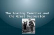 The Roaring Twenties and the Great Depression. Overview Economic Freedom Real economy Financial economy Alleged causes of the Great Depression More likely.