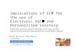 Implications of ECM for the use of Electronic Data and Personalised Learning ■ Mike Bostock, New Media Learning A summary of some research findings in.