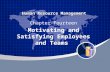 Human Resource Management Chapter Fourteen Motivating and Satisfying Employees and Teams.