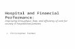 Hospital and Financial Performance: Improving throughput, flow, and efficiency of care for acutely ill hospitalized patients J. Christopher Farmer.