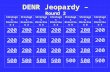 DENR Jeopardy – Round 2 Strategic Direction 1 Strategic Direction 2 Strategic Direction 3 Strategic Direction 4 Strategic Direction 5 Strategic Direction.