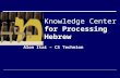 Knowledge Center for Processing Hebrew Alon Itai – CS Technion.