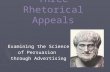 Aristotle’s Three Rhetorical Appeals Examining the Science of Persuasion through Advertising.