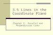 3.5 Lines in the Coordinate Plane Chapter 3: Parallel and Perpendicular Lines.