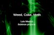 Weed, Coke, Meth Luis Madrid Science projects. Marijuana According to (serendip) if you smoke marijuana you will damage your short time memory, this is.