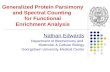 Generalized Protein Parsimony and Spectral Counting for Functional Enrichment Analysis Nathan Edwards Department of Biochemistry and Molecular & Cellular.