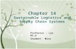1 Chapter 14 Sustainable Logistics and Supply Chain Systems Professor : Lyu Ph.D Student ： Mira.