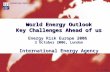 INTERNATIONAL ENERGY AGENCY World Energy Outlook Key Challenges Ahead of us Energy Risk Europe 2006 3 October 2006, London International Energy Agency.