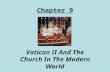 Chapter 9 Vatican II And The Church In The Modern World.