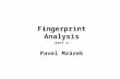 Fingerprint Analysis (part 1) Pavel Mrázek. What is fingerprint Ridges, valleys Singular points –Core –Delta Orientation field Ridge frequency.