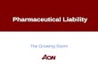 Pharmaceutical Liability The Growing Storm. 1 Product Withdrawals 15 product withdrawals between 1997 and 2005 –14 Prescription Drugs, 1 Vaccine –Combined.