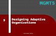 MGMT5 © 2012 Cengage Learning Designing Adaptive Organizations 9.