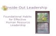 Foundational Habits for Effective Human Resource Leadership Inside Out Leadership.
