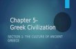 Chapter 5- Greek Civilization SECTION 1- THE CULTURE OF ANCIENT GREECE.