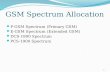 GSM Spectrum Allocation P-GSM Spectrum (Primary GSM) E-GSM Spectrum (Extended GSM) DCS-1800 Spectrum PCS-1900 Spectrum 1.