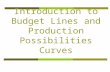 Introduction to Budget Lines and Production Possibilities Curves.