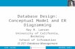 2014-09-04 - SLIDE 1IS 257 – Fall 2014 Database Design: Conceptual Model and ER Diagramming Ray R. Larson University of California, Berkeley School of.