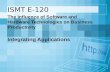 ISMT E-120 The Influence of Software and Hardware Technologies on Business Productivity Integrating Applications.