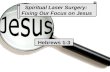 Spiritual Laser Surgery: Fixing Our Focus on Jesus Hebrews 1-3.