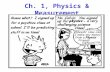 Ch. 1, Physics & Measurement. 1. Physics is an experimental science  Measurements  Units 2. Physics is a quantitative science  Mathematics  Algebra.