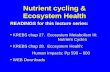 Nutrient cycling & Ecosystem Health READINGS for this lecture series: KREBS chap 27. Ecosystem Metabolism III: Nutrient Cycles KREBS chap 28. Ecosystem.